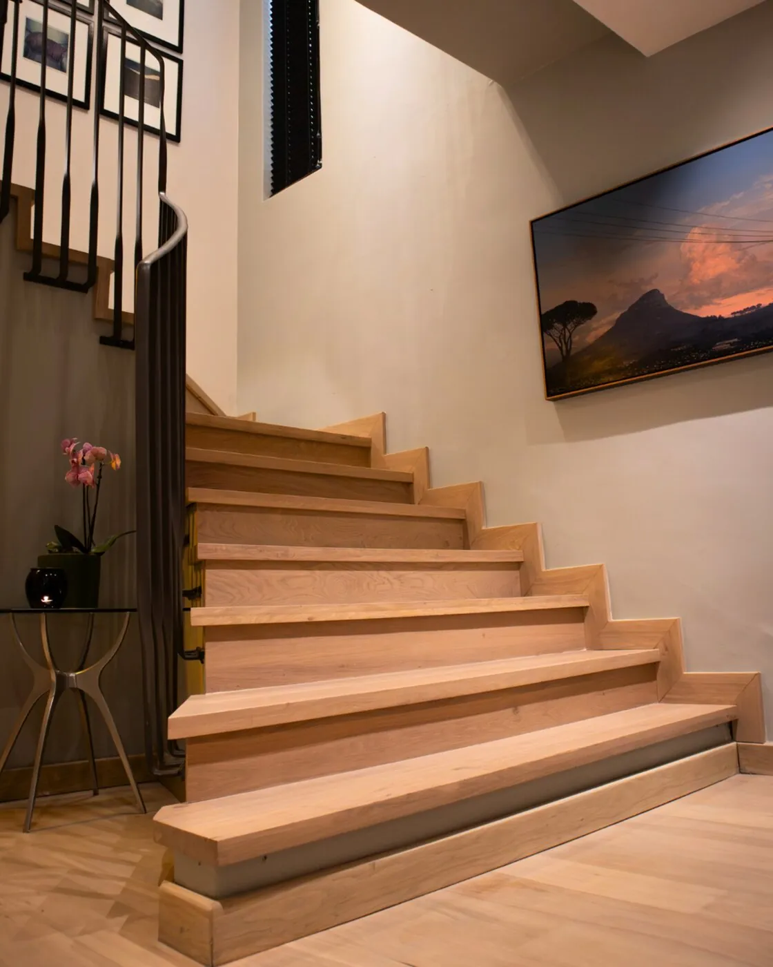 The timber staircase